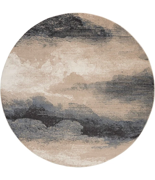 Nourison Maxell Round Area Rug MAE06-Flint