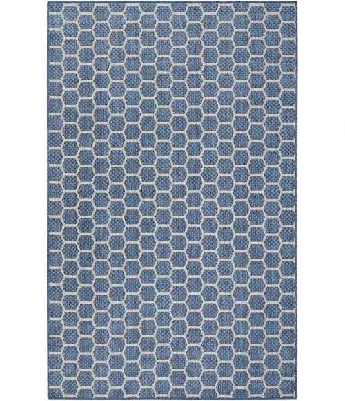 Nourison Twist Reversible Blue TWS01 6 ft. X 9 ft. Rect. Rug
