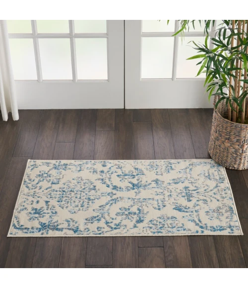 Nourison Jubilant Area Rug JUB09-Ivory/Blue