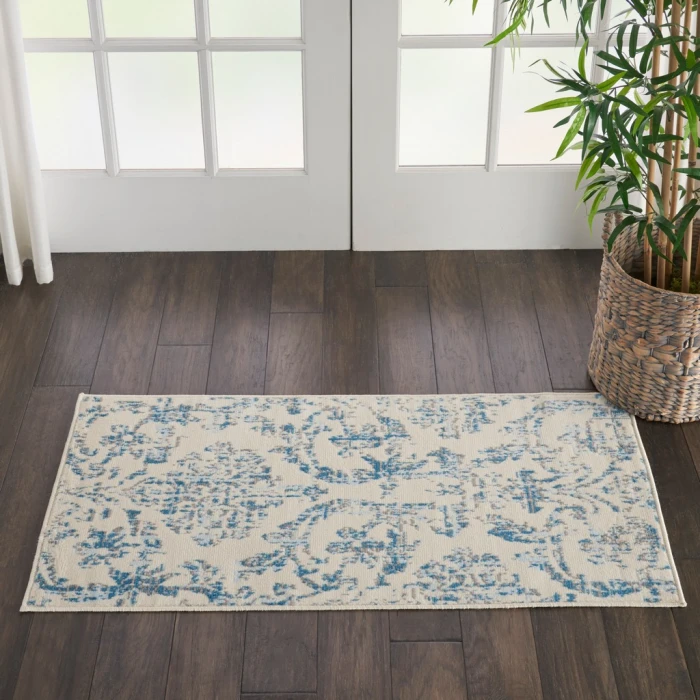 Nourison Jubilant Area Rug JUB09-Ivory/Blue