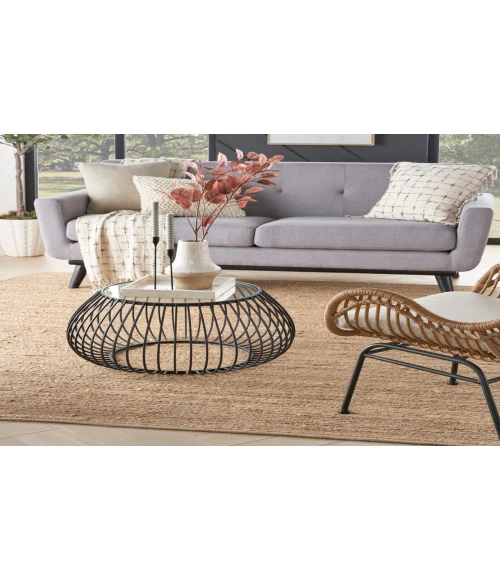 Nourison Natural Jute Natural NJT01 8 ft. Square Rug