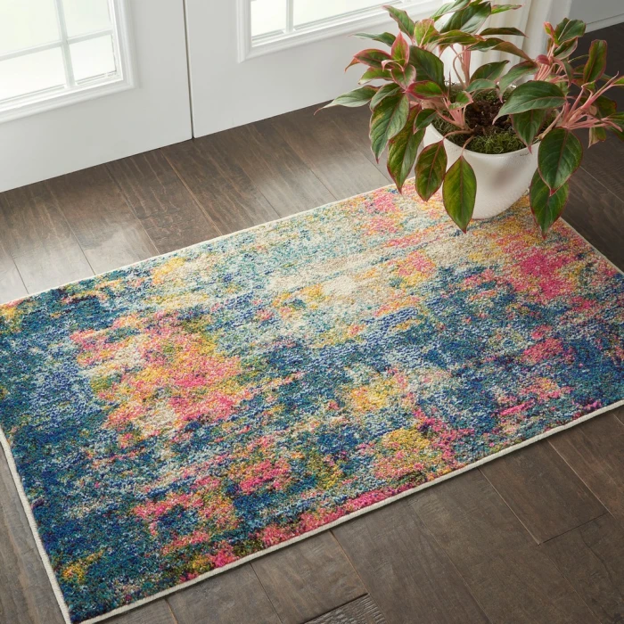Nourison Celestial Area Rug CES09-Blue/Yellow