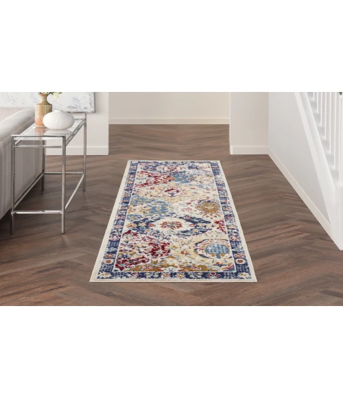 Nourison Grafix Blue Multicolor GRF31 2 ft. 3 in. X 12 ft. Rectangle Rug