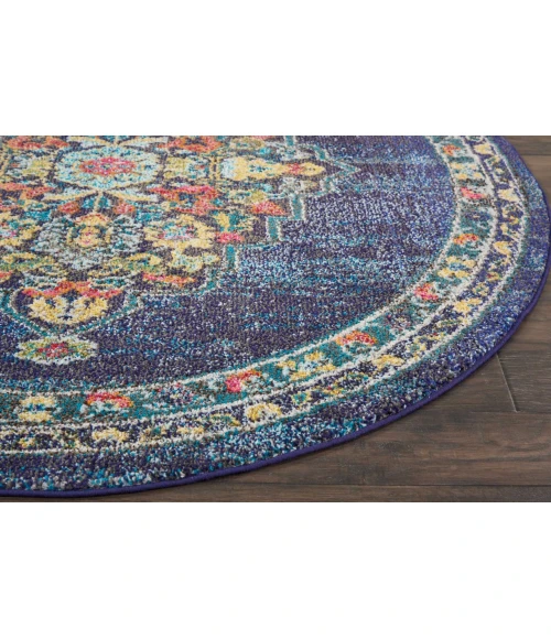 Nourison Home Passionate Blue PST01 7’10” x Round Round Rug