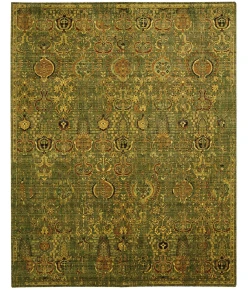 Nourison Home Timeless Green TML11 5ft.6in. x 8ft. Rect. Rug