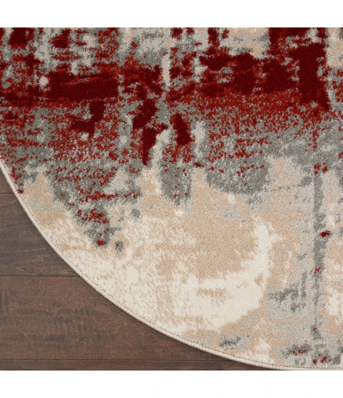 Nourison Maxell Area Rug MAE14-Ivory/Red