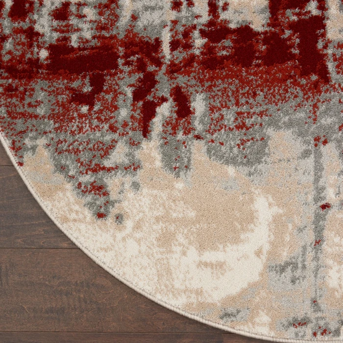 Nourison Maxell Area Rug MAE14-Ivory/Red