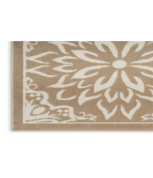 Nourison Jubilant Taupe JUB06 2 ft. X 6 ft. Rectangle Rug