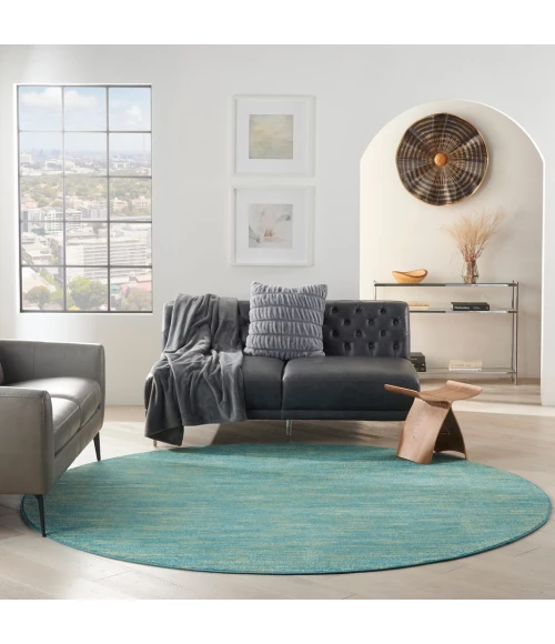 Nourison Essentials Blue Green Area Rug NRE01-Blue Green