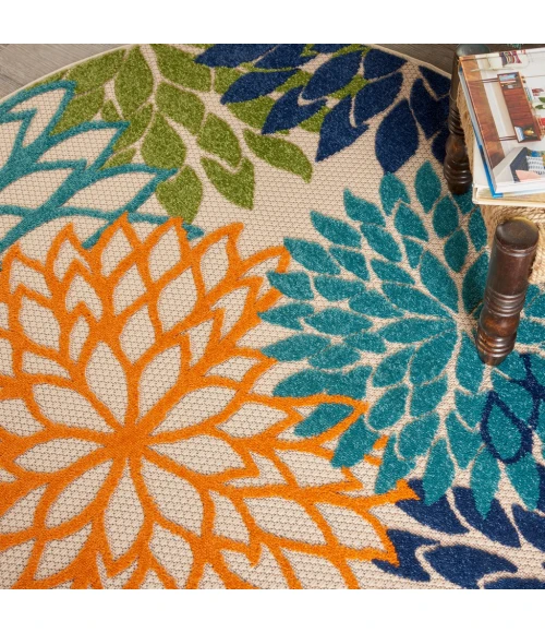 Nourison Aloha Round Area Rug ALH05-Multicolor