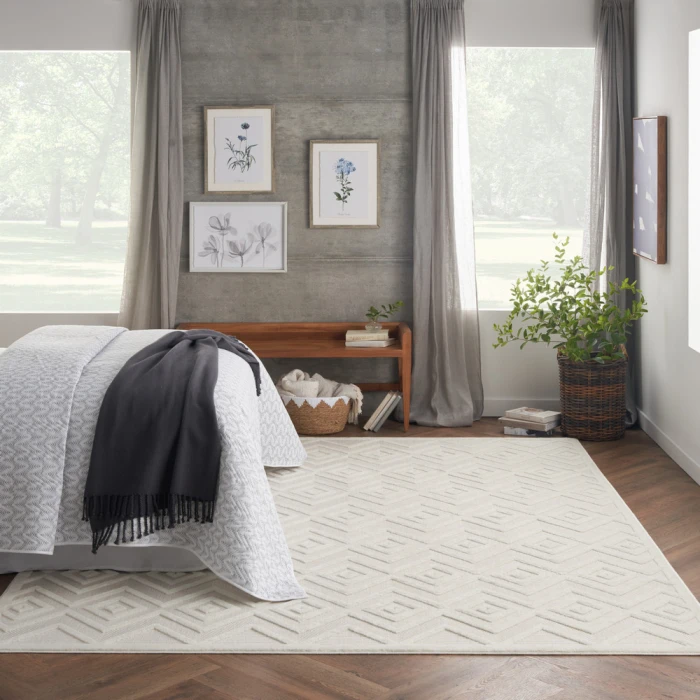 Nourison Versatile Area Rug NRV01 Ivory/White