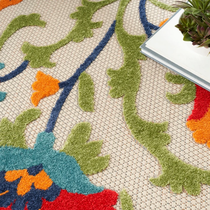 Nourison Aloha Area Rug ALH20 Red/Multi 10' x 14'