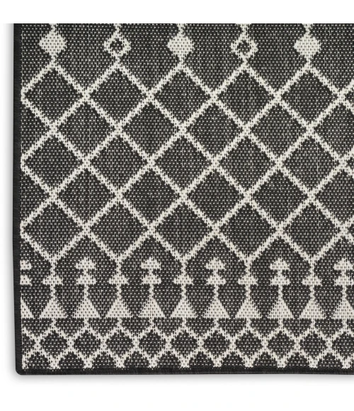 Nourison Positano Black POS02 2ft.2in. x 8ft. Rect. Rug