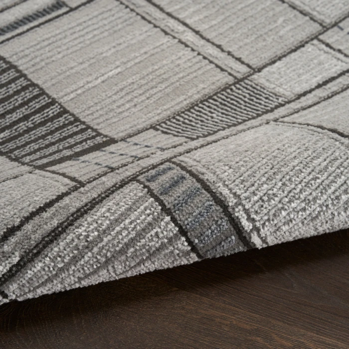 Nourison Home Nordic Black Grey NRC04 2 ft. X 6 ft. Rectangle Rug