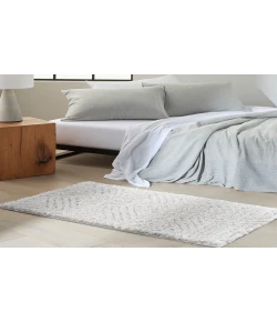 Calvin Klein Surfaces SFC01 Silver Grey 2 ft. X 3 ft. Area Rug
