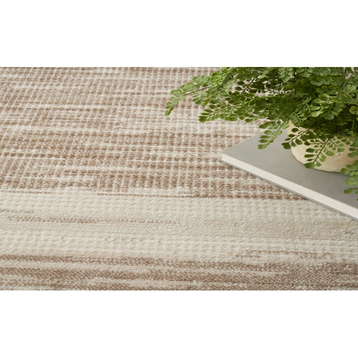 Nourison Serenity Home Mocha Ivory SRH07 2 ft. 2 in. X 7 ft. 6 in. Rectangle Rug
