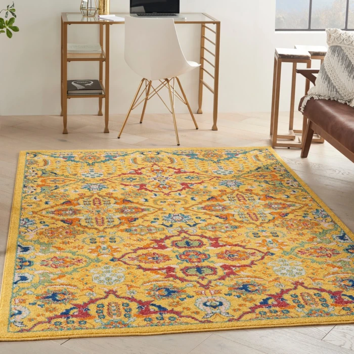 Nourison Allur Area Rug ALR03-Yellow Multicolor