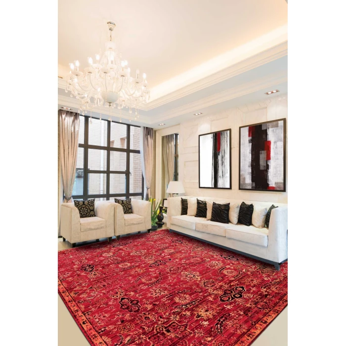 Nourison Home Timeless Red TML07 7ft.9in. x 9ft.9in. Rect. Rug
