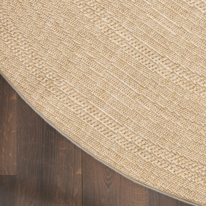 Nourison Tulum Taupe Ivory TLM04 8 ft. X Round Rug