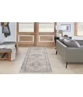 Nourison Astra Machine Washable Grey Multicolor ASW12 2 ft. X 6 ft. Rectangle Rug