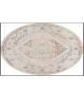 Nourison Astra Machine Washable Ivory Blue ASW13 7 ft. 10 in. Round Rug