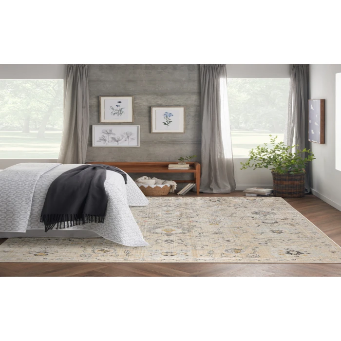 Nourison Oushak Home Cream OUS01 8 ft. X 9 ft. 10 in. Rectangle Rug