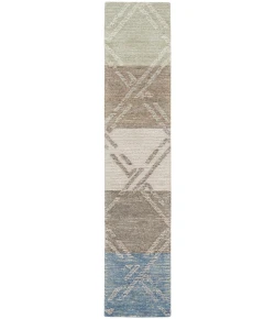 Nourison Home Venosa VSN01 Green Ivory, Taupe, Ivory Grey, Grey Ivory, Blue Ivory 1 ft. 6 in. X 7 ft. 4 in. Area Rug