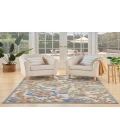 Nourison Aloha Ivory Blue ALH17 3 ft. 6 in. X 5 ft. 6 in. Rectangle Rug