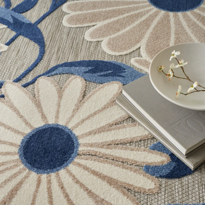 Nourison Aloha Area Rug ALH33 Blue Grey