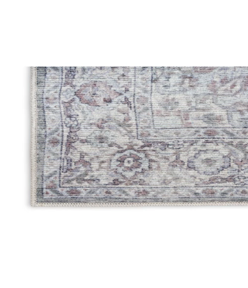 Nicole Curtis Machine Washable Series 1 Ivory Grey SR101 2 ft. 2 in. X 12 ft. Rectangle Rug