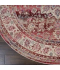 Nourison Vintage Kashan Round Area Rug VKA01-Red