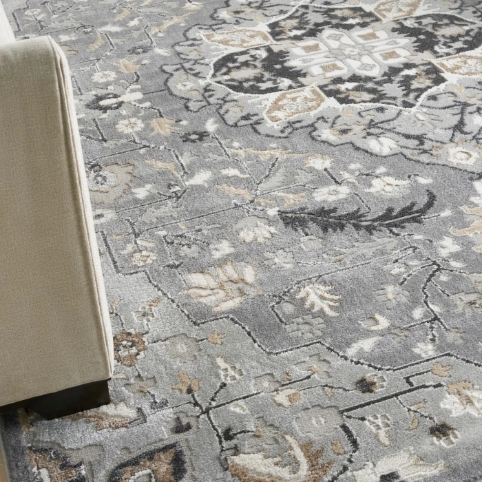 Nourison Elation Area Rug ETN09 Grey 9' x 12'