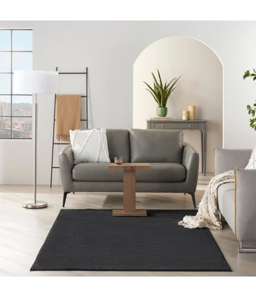 Nourison Essentials Black Area Rug NRE01-Black