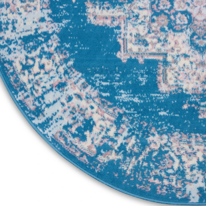Nourison Grafix Round Area Rug GRF14-Blue