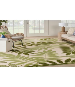 Nourison Home Aloha ALH18 Ivory Green 9 ft. X 12 ft. Area Rug