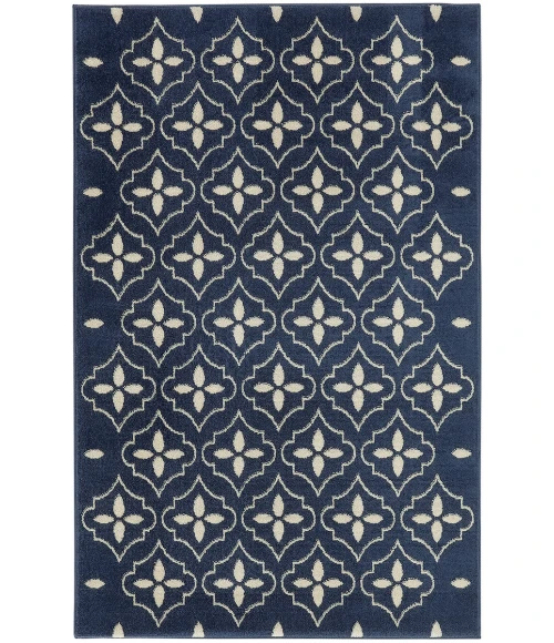 Nourison Home Nourison Essentials Navy Ivory NRE04 4 ft. X 6 ft. Rectangle Rug