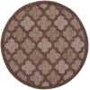 Nourison Home Easy Care NES01 Brown 4 ft. Round Area Rug
