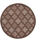 Nourison Home Easy Care Brown NES01 4 ft. Round Rug