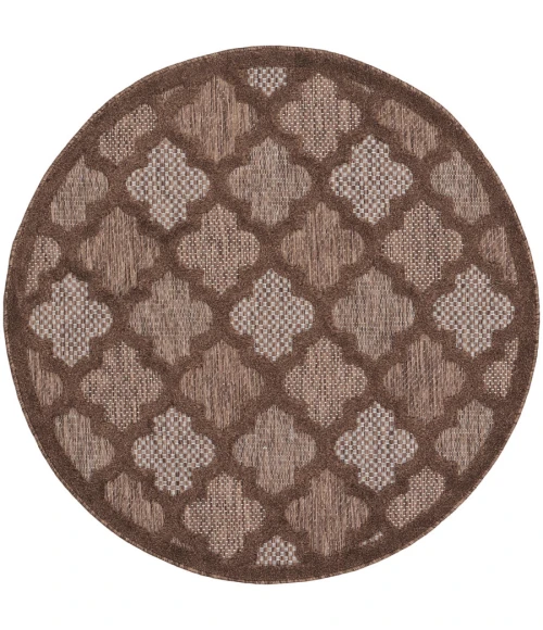 Nourison Home Easy Care Brown NES01 4 ft. Round Rug