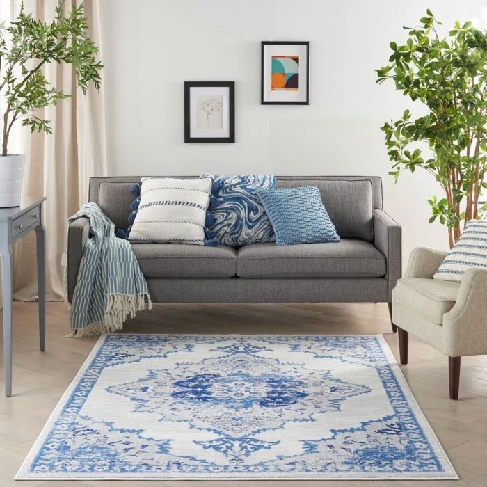 Nourison Whimsicle Area Rug WHS14-Ivory Blue