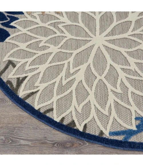 Nourison Aloha Round Area Rug ALH05-Blue/Multicolor