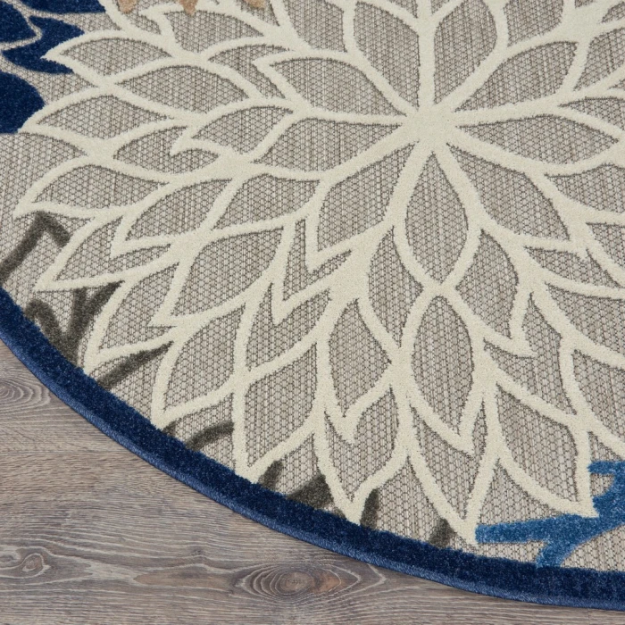 Nourison Aloha Round Area Rug ALH05-Blue/Multicolor