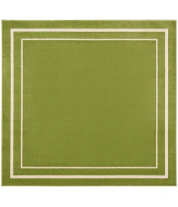 Nourison Home Nourison Essentials NRE02 Green Ivory 5 ft. Square Area Rug
