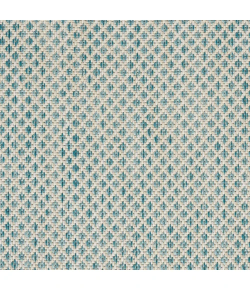 Nourison Courtyard Area Rug COU01-Ivory Aqua