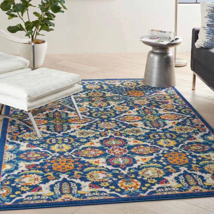 Nourison Allur Area Rug ALR03 Navy Multicolor