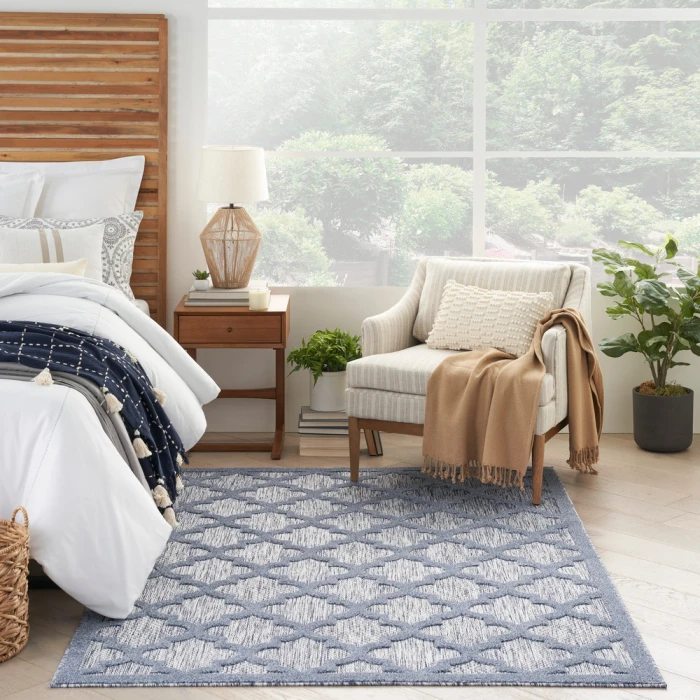 Nourison Easy Care Area Rug NES01 Denim Blue