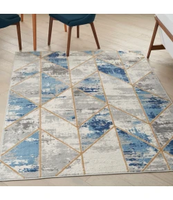 Nourison Home Elation ETN12 Grey/Multi 7 ft. 10 in. X 9 ft. 10 in. Area Rug