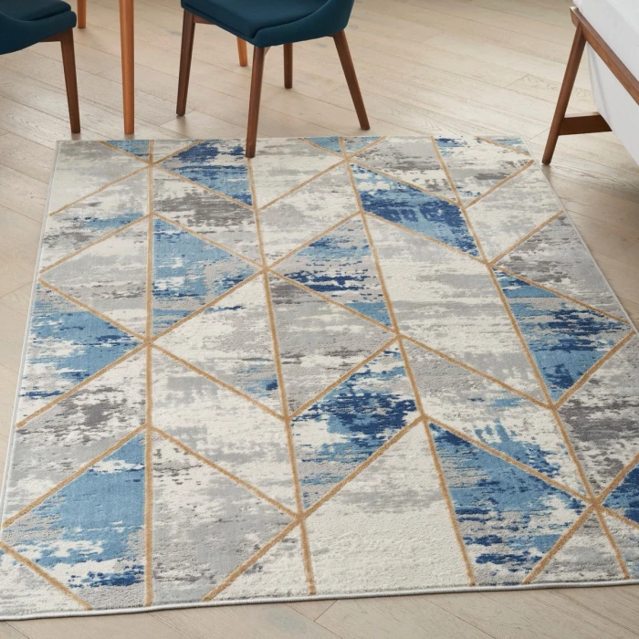 Nourison Elation Area Rug ETN12 Grey/Multi 7'10" x 9'10"