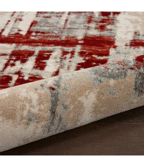 Nourison Maxell Area Rug MAE14-Ivory/Red