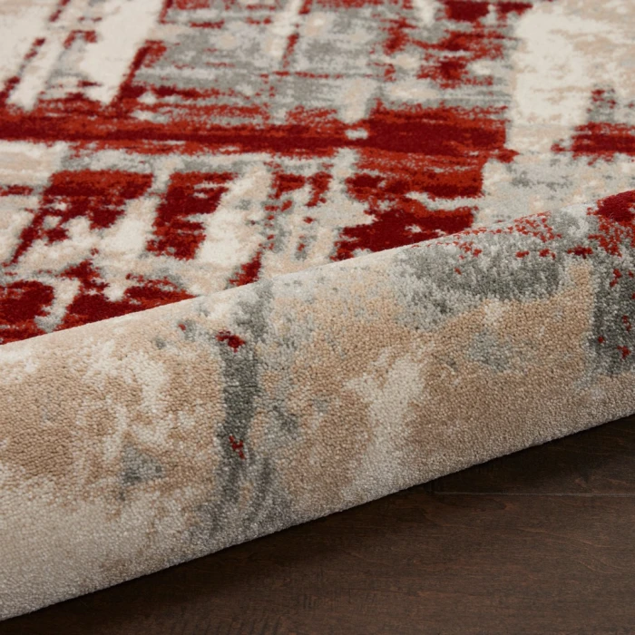 Nourison Maxell Area Rug MAE14-Ivory/Red